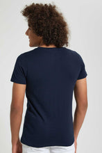 Load image into Gallery viewer, Redtag-Navy-Shoot-People-T-Shirt-All-Over-Prints-Senior-Boys-9 to 14 Years
