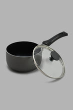 Load image into Gallery viewer, Redtag-Black-Aluminum-Non-Stick-Sauce-Pan-With-Glass-Lid-(12cm)-Pans-Home-Dining-
