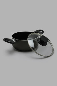 Redtag-Black-Aluminum-Non-Stick-Dutch-Oven-With-Glass-Lid-(18cm)-Pans-Home-Dining-