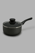 Load image into Gallery viewer, Redtag-Black-Aluminum-Non-Stick-Saucepan-With-Glass-Lid-(18cm)-Pans-Home-Dining-
