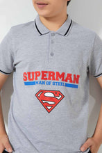 تنزيل الصورة على معرض الصور، Redtag-Navy-Superman-Polo-Polo-Shirts-Senior-Boys-9 to 14 Years
