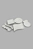 Redtag-White-Embossed-Serving-Set-(6-Piece)-Serving-Sets-Home-Dining-