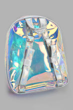 Load image into Gallery viewer, Redtag-Silver-Heart-Emboss-Backpack-With-Charm-Backpacks-Girls-
