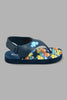 Redtag-Navy-Cars-Print-Toe-Post-With-Backstrap-Toe-Posts-Boys-3 to 5 Years