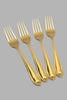 Redtag-Gold-Dinner-Fork-Set-(4-Piece)-Table-Fork-Home-Dining-