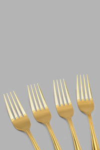 Redtag-Gold-Dinner-Fork-Set-(4-Piece)-Table-Fork-Home-Dining-