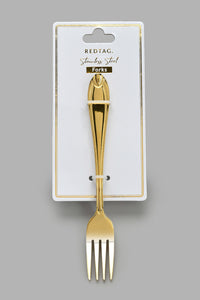 Redtag-Gold-Cake-Fork-Set-(4-Piece)-cake-Fork-Home-Dining-