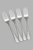 Redtag-Silver-Dinner-Fork-Hammered-Finish-Set-(4-Piece)-Table-Fork-Home-Dining-