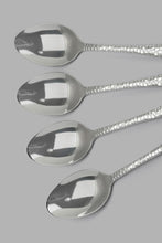 Load image into Gallery viewer, Redtag-Silver-Tea-Spoon-Hammered-Finish-Set-(4-Piece)-Tea-Spoon-Home-Dining-
