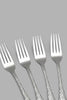 Redtag-Silver-Cake-Fork-Hammered-Finishset-(4-Piece)-cake-Fork-Home-Dining-