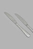 Redtag-Silver-Dinner-Knife-Hammered-Finish-Set-(2-Piece)-Dinner-Knives-Home-Dining-