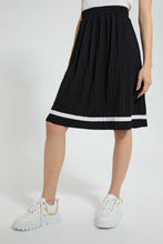 تنزيل الصورة على معرض الصور، Redtag-Black-Pleated-Skirt-Skirts-Women&#39;s-
