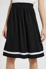 تنزيل الصورة على معرض الصور، Redtag-Black-Pleated-Skirt-Skirts-Women&#39;s-
