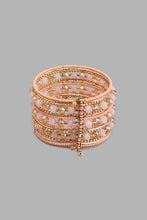 Load image into Gallery viewer, Redtag-Gold-And-Pink-Embellished-Cuff-Bracelet-For-Women-Colour:Gold,-Colour:Pink,-Filter:Women&#39;s-Accessories,-New-In,-New-In-Women-ACC,-Non-Sale,-S22B,-Women-Jewellery-Women-
