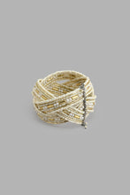 Load image into Gallery viewer, Redtag-Gold-And-Cream-Pearl-Cuff-Bracelet-For-Women-Colour:Cream,-Colour:Gold,-Filter:Women&#39;s-Accessories,-New-In,-New-In-Women-ACC,-Non-Sale,-S22B,-Women-Jewellery-Women-
