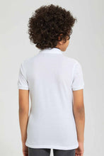 Load image into Gallery viewer, Redtag-White-Embroidered-Polo-Polo-Shirts-Boys-2 to 8 Years
