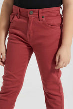 Load image into Gallery viewer, Redtag-Red-Coloured-Twill-Stretch-Jean-Jeans-Regular-Fit-Boys-2 to 8 Years
