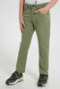 Redtag-Olive-Coloured-Twill-Stretch-Jean-Jeans-Regular-Fit-Boys-2 to 8 Years