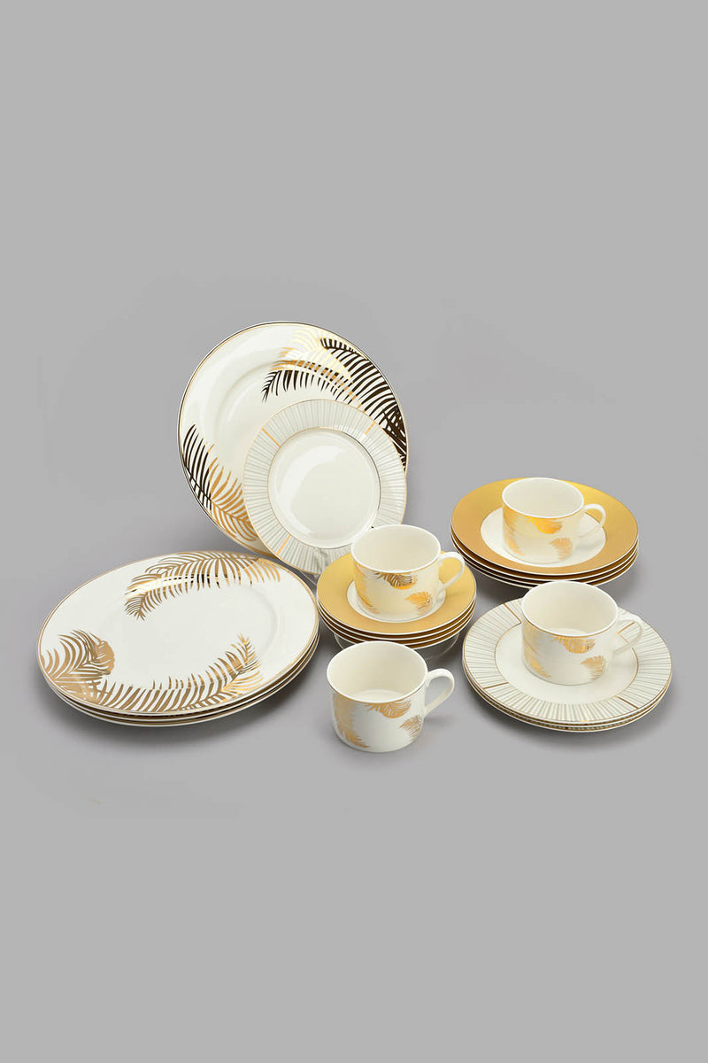 Redtag-Gold-Leaf-Print--Dinner-Set-(20-Piece)-Dinner-Sets-Home-Dining-