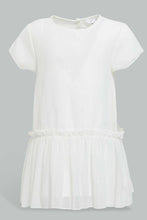 Load image into Gallery viewer, Redtag-Ivory-Frill-Hem-Dress-Dresses-Infant-Girls-3 to 24 Months
