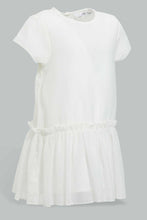 Load image into Gallery viewer, Redtag-Ivory-Frill-Hem-Dress-Dresses-Infant-Girls-3 to 24 Months
