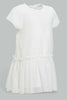 Redtag-Ivory-Frill-Hem-Dress-Dresses-Infant-Girls-3 to 24 Months