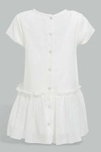 Load image into Gallery viewer, Redtag-Ivory-Frill-Hem-Dress-Dresses-Infant-Girls-3 to 24 Months
