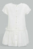 Redtag-Ivory-Frill-Hem-Dress-Dresses-Infant-Girls-3 to 24 Months