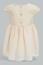 Load image into Gallery viewer, Redtag-Coral-Glittered-Mesh-Dress-Dresses-Infant-Girls-3 to 24 Months
