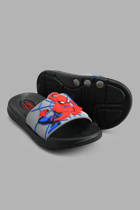 Redtag-Black-Spiderman-Character-Slide-Slides-Boys-3 to 5 Years