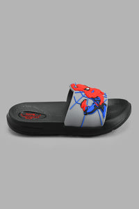 Redtag-Black-Spiderman-Character-Slide-Slides-Boys-3 to 5 Years