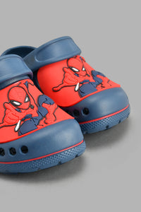 Redtag-Navy-Spiderman-Character-Clog-Clogs-Boys-3 to 5 Years