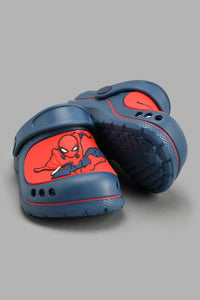 Redtag-Navy-Spiderman-Character-Clog-Clogs-Boys-3 to 5 Years