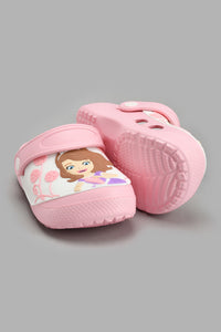 Redtag-Pale-Pink-Sofia-Character-Clog-Clogs-Girls-3 to 5 Years