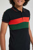 Redtag-Assorted-Color-Block-With-Shoulder-Tape-Polo-Plain-Senior-Boys-9 to 14 Years