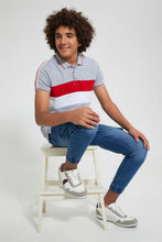 Load image into Gallery viewer, Redtag-Assorted-Color-Block-With-Shoulder-Tape-Polo-Plain-Senior-Boys-9 to 14 Years
