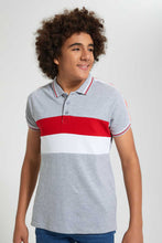 Load image into Gallery viewer, Redtag-Assorted-Color-Block-With-Shoulder-Tape-Polo-Plain-Senior-Boys-9 to 14 Years
