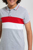 Redtag-Assorted-Color-Block-With-Shoulder-Tape-Polo-Plain-Senior-Boys-9 to 14 Years