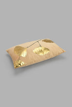 Load image into Gallery viewer, Redtag-Beige-Floral-Foil-Print-Jacquard-Cushion-Cushions-Home-Bedroom-
