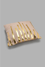 Load image into Gallery viewer, Redtag-Beige-Geometric-Foil-Print-Jacquard-Cushion-Cushions-Home-Bedroom-
