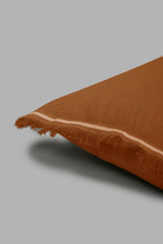 Load image into Gallery viewer, Redtag-Brown-Plain-Cushion-With-Fringes-Cushions-Home-Bedroom-
