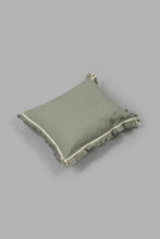 Load image into Gallery viewer, Redtag-Grey-Plain-Cushion-With-Fringes-0,-Colour:Grey,-Filter:Home-Bedroom,-HMW-BED-Cushions,-New-In,-New-In-HMW-BED,-Non-Sale,-S22B,-Section:Homewares-Home-Bedroom-
