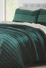 Redtag-Green-Velvet-3-Piece-Quilt-With-Gold-Lurex-
(Double-Size)-Quilts-Home-Bedroom-