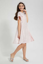 Load image into Gallery viewer, Pink Ruffled Sleeved Dress
