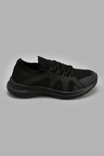 تنزيل الصورة على معرض الصور، Redtag-Black-Rubber-Overlay-Sneaker-Sneakers-Senior-Boys-5 to 14 Years
