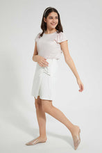 Load image into Gallery viewer, Pink Metallic Ruffled Sleeve Top
