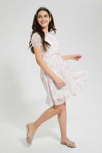 Load image into Gallery viewer, Redtag-White-Floral-Embroidered-Dress-Dresses-Senior-Girls-9 to 14 Years
