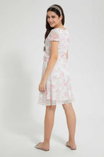 Load image into Gallery viewer, Redtag-White-Floral-Embroidered-Dress-Dresses-Senior-Girls-9 to 14 Years
