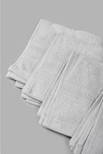 تنزيل الصورة على معرض الصور، Redtag-Light-Grey-Textured-Cotton-Face-Towel-Set-(4-Piece)-Face-Towels-Home-Bathroom-
