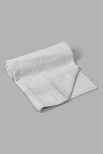 تنزيل الصورة على معرض الصور، Redtag-Light-Grey-Textured-Cotton-Bath-Towel-Bath-Towels-Home-Bathroom-
